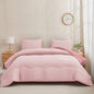 10.5 Tog Coverless Reversible Microfiber Duvet Set With Pillowcase – Single, Double, King – Soft, Breathable and Lightweight All-Season Quilt with Pillowcase – Machine Washable Bedding