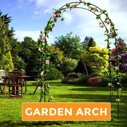 2.4M Garden Arch Trellis Metal Tubular Frame Climbing Plant Archway Arbour