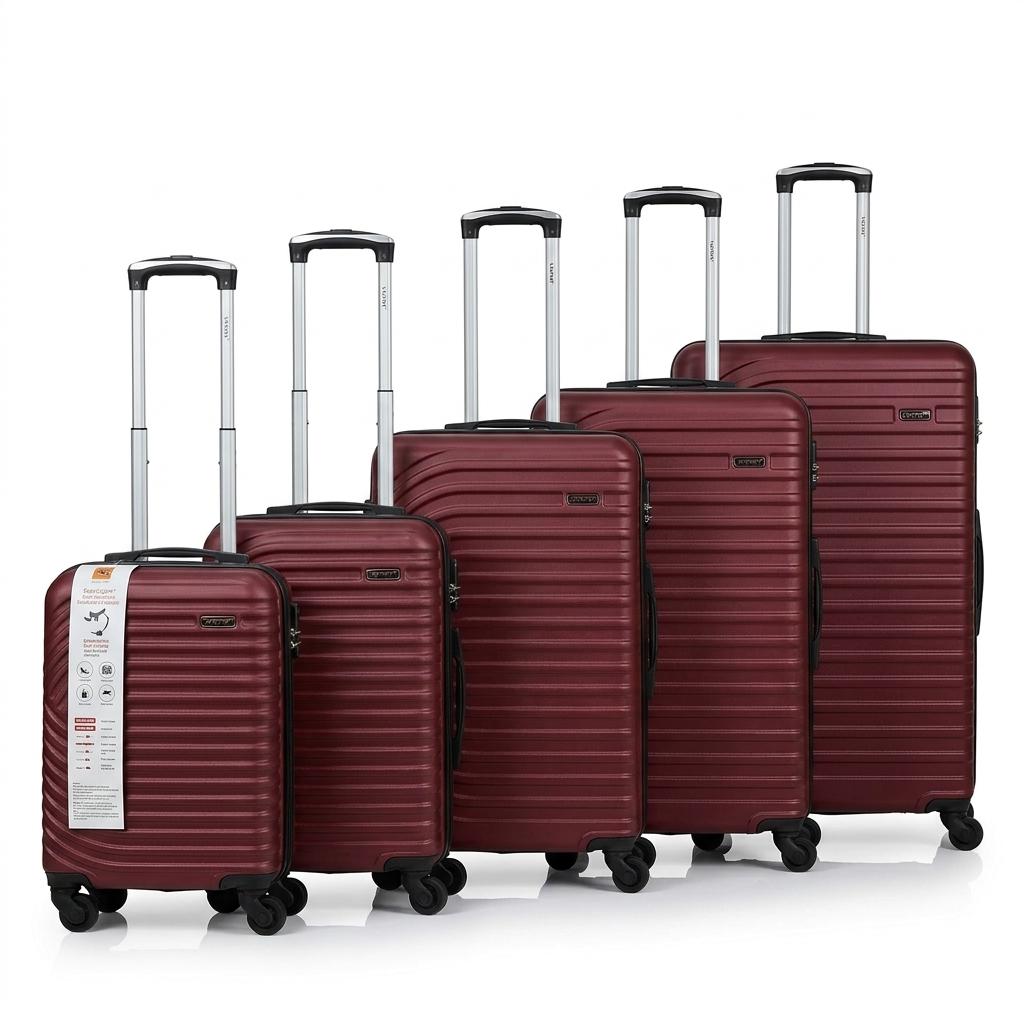 5 Piece Hard Shell Luggage Set with 360° Spinner Wheels, Combination Lock, Lightweight Travel Suitcase Set 18/20/26/29/32 Inch