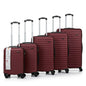 5 Piece Hard Shell Luggage Set with 360° Spinner Wheels, Combination Lock, Lightweight Travel Suitcase Set 18/20/26/29/32 Inch