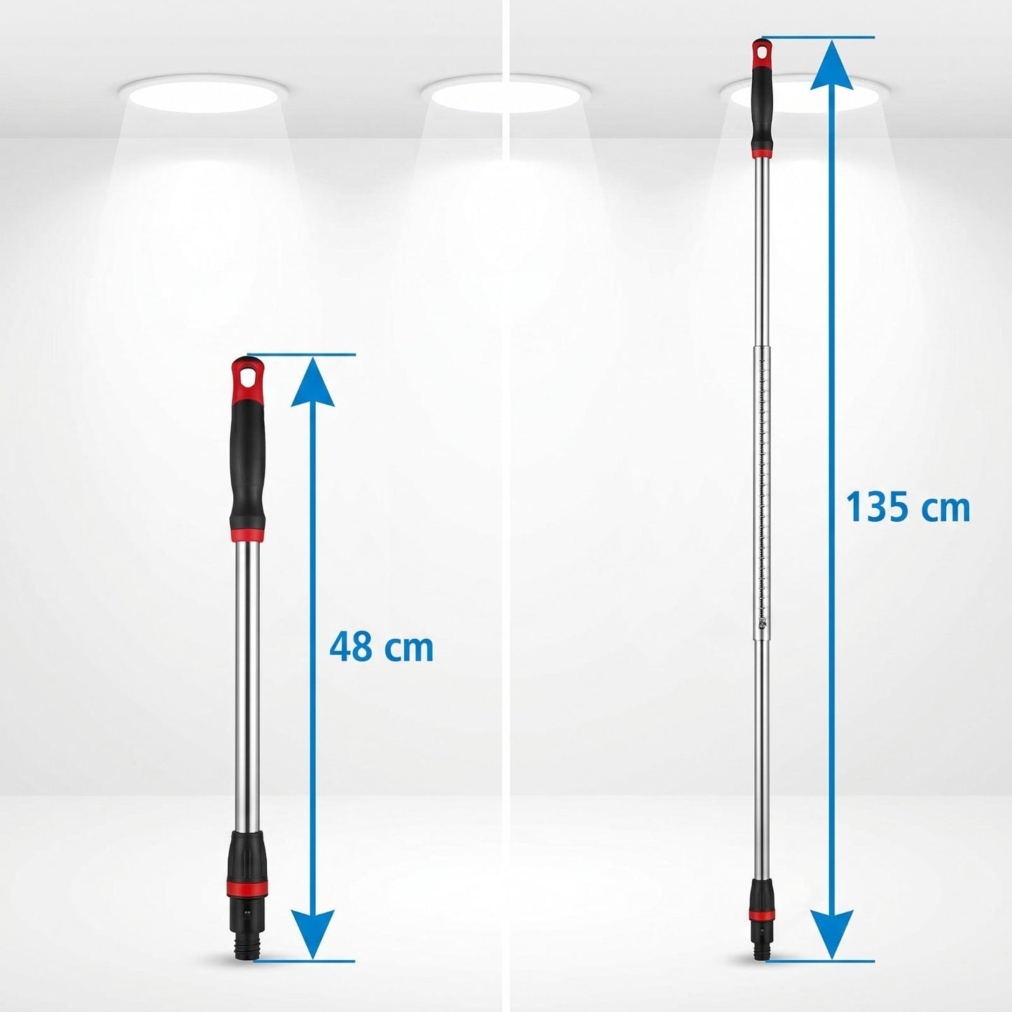Deluxe Spin Mop and Bucket Set with Stainless Steel Handle Microfibre Mop Heads and Foot Pedal