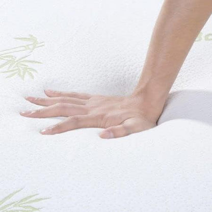 5cm Memory Foam Mattress Topper Single Bed, With Removable Bamboo Cover, Thick Soft Comfortable Antibacterial Hypoallergenic Memory Foam Mattress Enhancer For Bed