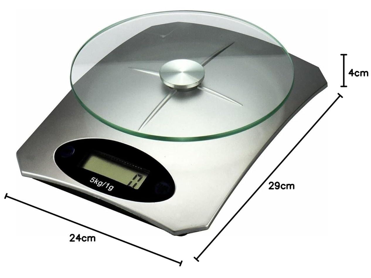 Digital Kitchen Scale 5kg Capacity with LCD Display Tare Function & Auto Shut Off Multi-Purpose Food Weighing Scale for Cooking & Baking