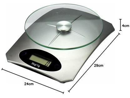 Digital Kitchen Scale 5kg Capacity with LCD Display Tare Function & Auto Shut Off Multi-Purpose Food Weighing Scale for Cooking & Baking