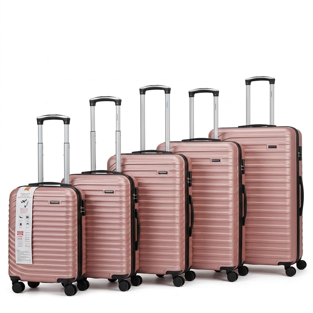 5 Piece Hard Shell Luggage Set with 360° Spinner Wheels, Combination Lock, Lightweight Travel Suitcase Set 18/20/26/29/32 Inch