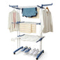 4 Tier Foldable Clothes Airer Drying Rack with Wheels Adjustable Indoor Laundry Dryer 18m Drying Space Lightweight & Durable for Household Use