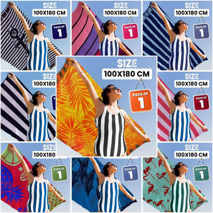 Extra Large Beach Towel Quick Dry Sand Resistant Lightweight Travel Towel XXL 100 x 180 cm Soft Adult Towel