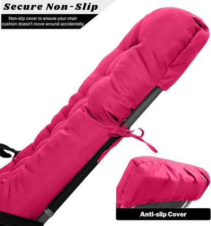Extra Thick 8Cm Full Length Zero Gravity Chair Only Cushion Soft Padded Seat with Ties Quilted & Breathable Fabric for Recliners Patio Chairs Garden Loungers (170 x 53 x 8 cm)