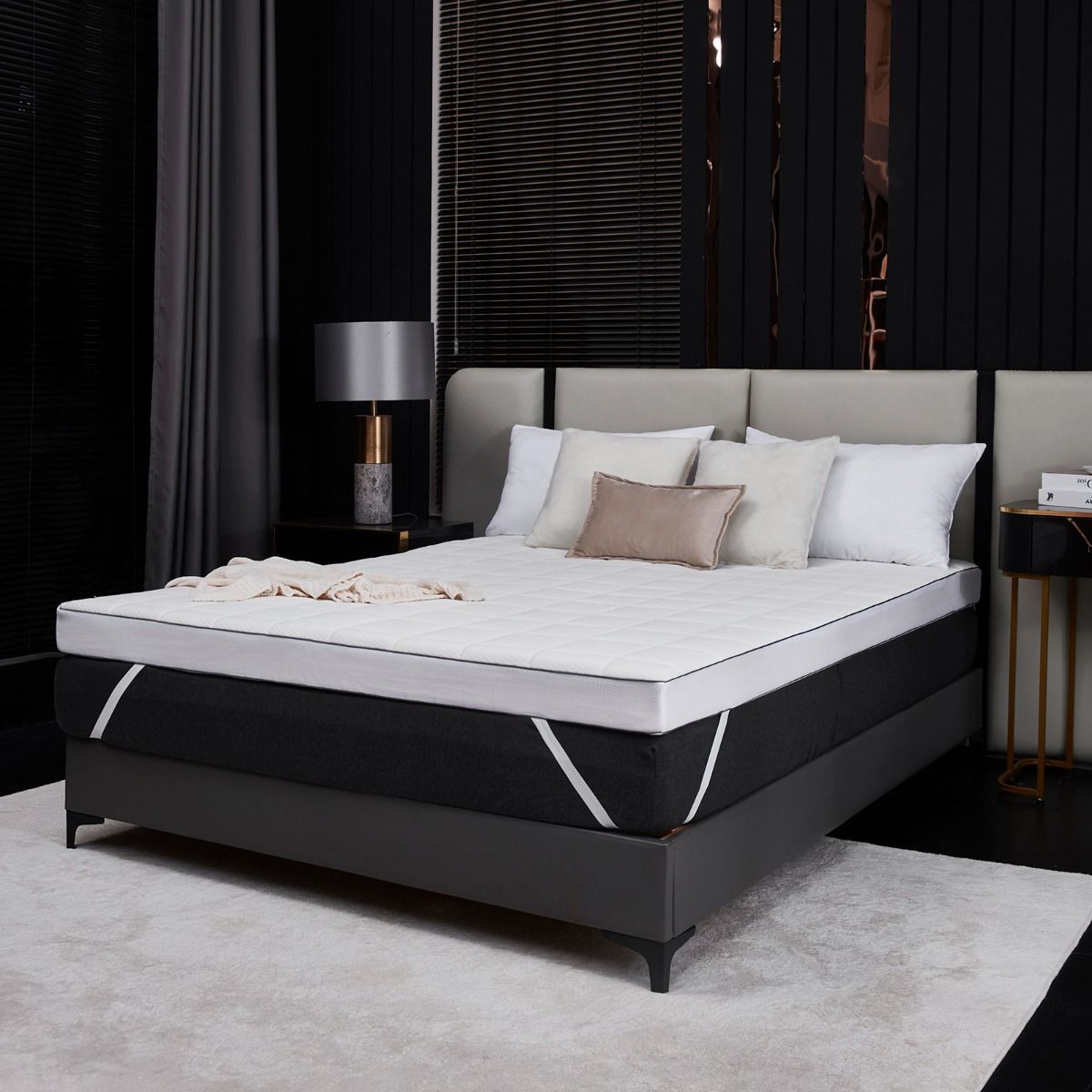 2 & 4 Inch Latex Foam Mattress Topper Breathable Super Soft Thick Bed Enhancer