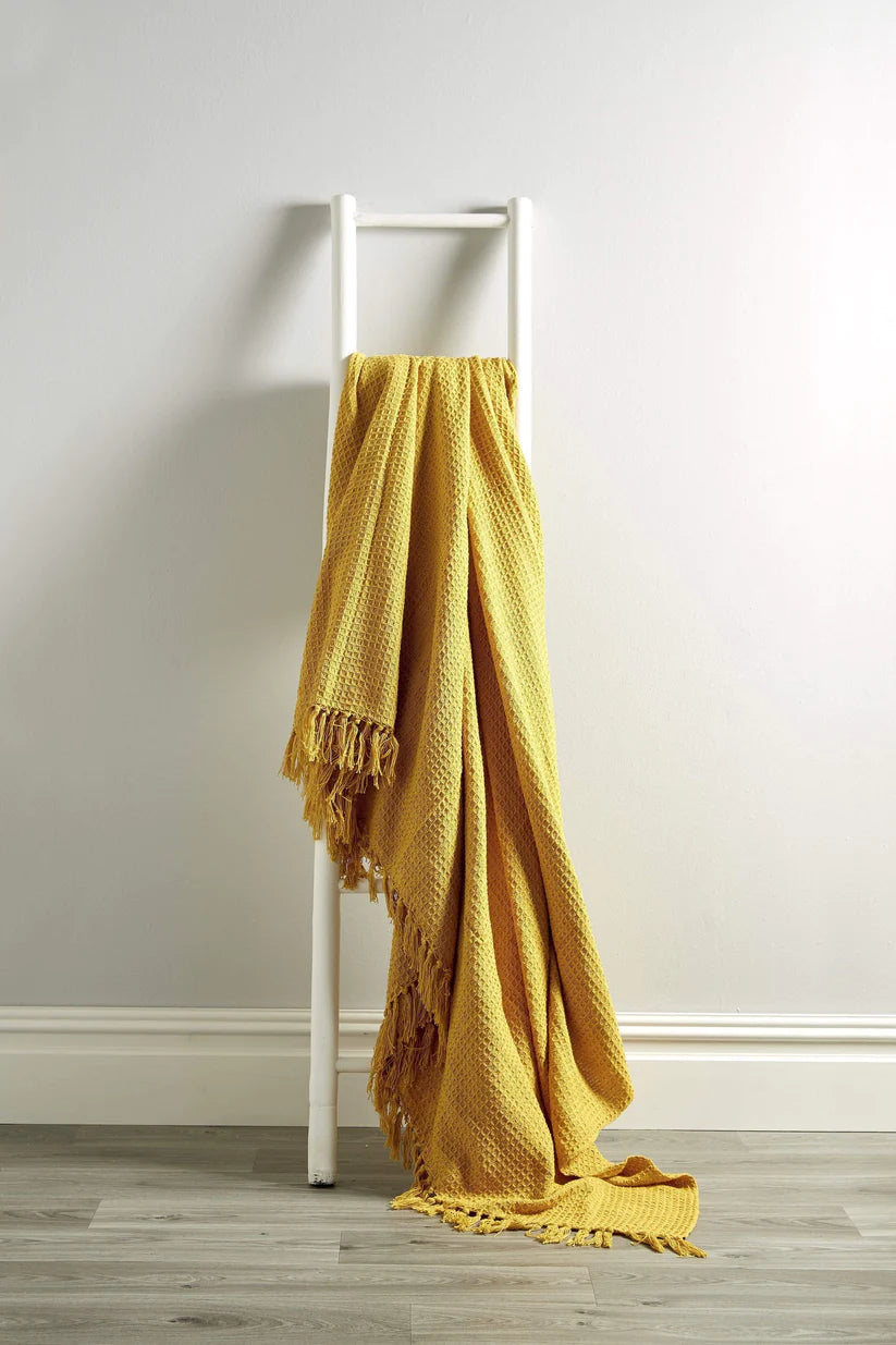 Knitted Throw 100% Cotton Blanket Perfect for Snuggling On Sofa Bed Soft Warm & Irresistibly Chic Blankets Throw
