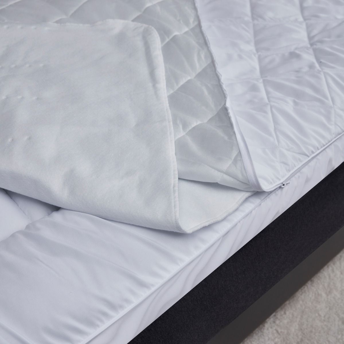4 Inch Heated Mattress Topper Soft Cozy Auto Shut off Temperature Control Uk
