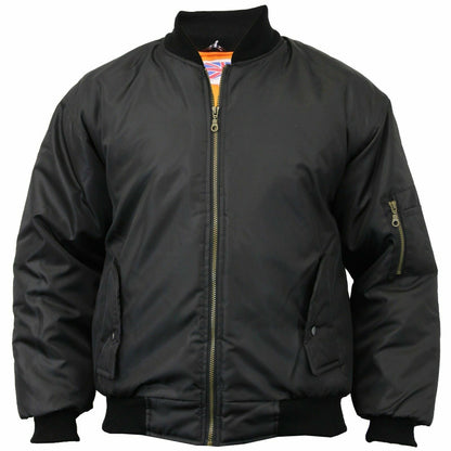 Mens MA1 Biker Bomber Jacket Fly Military Army Pilot Security Harrington Padded