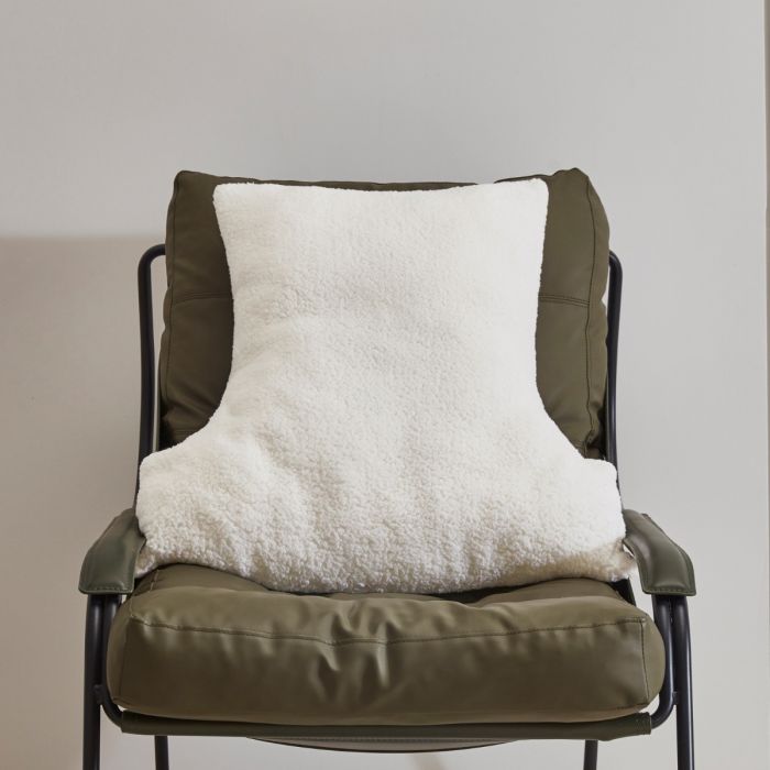 Soft Orthopedic Sherpa Support Pillow Backrest Sofa Chair Comfort Cushion