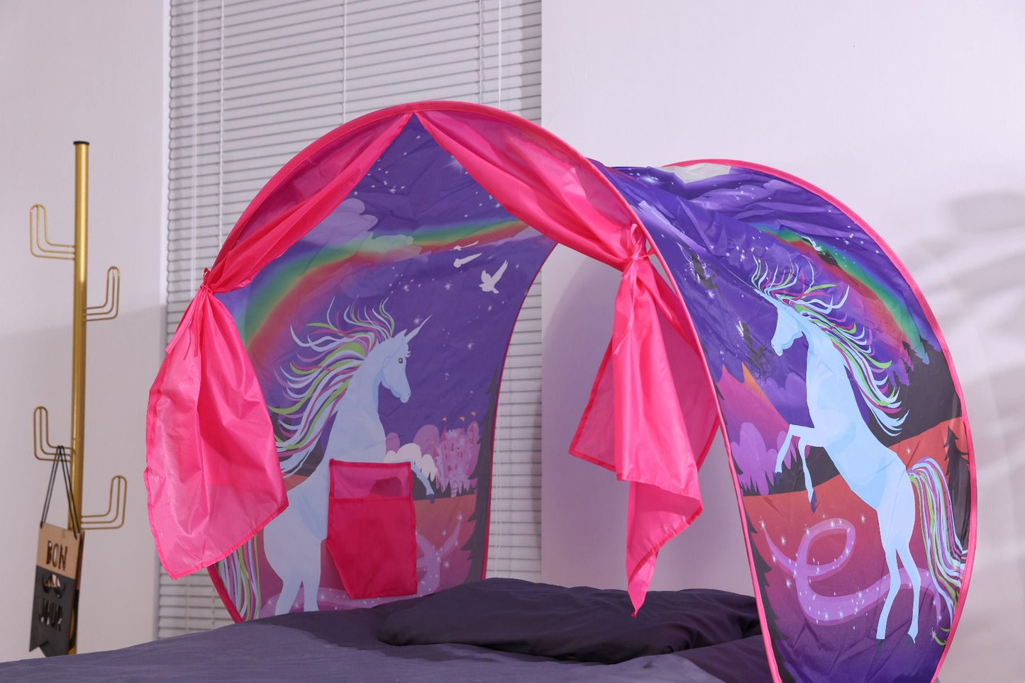 Children Kids Pop Up Tent Foldable Indoor Bed Cabin Canopy Girls Boys Playhouse